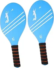Parliky 2pcs Badminton Rackets Lightweight Wooden Paddles for Design for Outdoor Sports Play for Activities