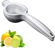 [JZS] Lemon Squeezer, Hand Manual Large Heavy Duty Hand Juicer for Lemon, Stainless Steel Hand Press Citrus Juicer, Lime Squeezer Bar Tool(Silver)