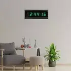 (EU Plug)Modern LED Digital Wall Clock With Perpetual Calendar For Home Bedro GE