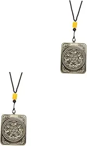 [CONGARTENO] 2pcs Retro Pendant Charm Buddha Locket Necklace Creative Pendant for Diy Craft Vintage Style