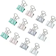 28x Foldback Clips Colorful Steel Binder Bulldog Clip Paper Office Document