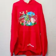 XL 2023 Walt Disney World Parks Do Not Open Until Christmas Red Pullover Hoodie