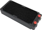 CPU Heat Row Radiator, G1/4 Thread 240mm Double-Layer Computer Water Cooling Radiator Cooler Heat Sink with 12 Pipes