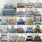 Soft Bohemian Stripe Coverlet Bedspread Set Quilted Queen King Patchwork Bedding