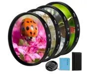 67mm Close-up Filter Kit 4 Pieces(+1,+2,+4,+10) Macro Filter Accessory Close-up