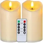 6”X3” Outdoor Waterproof Flameless Candles, LED Candles, Battery Operated Candle