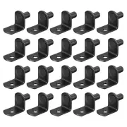 Shelf Support Pegs, 60pcs 6mm(1/4") L-Shaped Bracket Pegs Shelf Pin, Black
