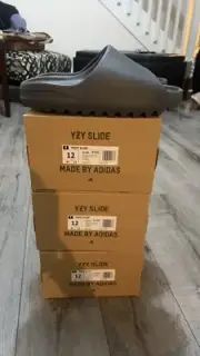 yeezy slide slate grey size 12