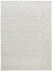 Cindy Natural White Geometric Rug