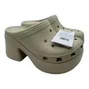 Crocs Siren Heeled Clog - Bone Colored - 208547-2Y2 - Women's Size 9