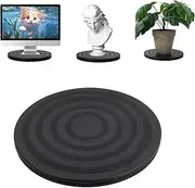 8 Inch 360° Rotating Stand Lazy Susan Turntable, Heavy Duty Swivel Steel Ball Bearings Stand, Turntable Organizer, Black Multi-Use Turntable for Tv Computer Monitor Pottery Sculpture Bonsai Pruning