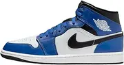 [Nike] Air Jordan 1 Mid Men's Shoes (DQ8426-402, Game Royal/White/Black)