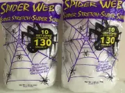 HALLOWEEN SPIDER WEB 2 PACKS 130 SQUARE FEET EACH PACK NEW