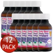 12 x Euky Bear Sleepy Time Inhalant Calming Natural Lavender Essential Oil 100mL