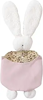 Baby Bedside Bag, Crib Nappy Caddy, Rabbit Shape Organizer, With Spacious Storage And Easy To Display Bedside Bag, 21.5x30x13.5cm, Pink/Gray, For Nursery Room