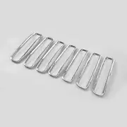 Car Grills Mesh Front Insert Grille Decoration Cover Trim For Jeep Wrangler Tj 1997-2006 Car Exterior Accessories Boris chrome Without Mesh