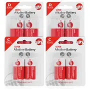 Circuit City 4 C-Cell & 4 D-Cell Enhanced Performance Alkaline Batteries