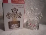 Celebrations By Mikasa Cross Crystal Tea light Candle Holder New 3.75" tall