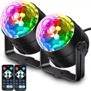 Disco Ball Christmas Party Lights Sound Activated Rotating DJ Stage Strobe Light