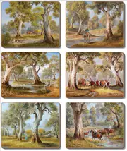 Country Kitchen Redgum Country Cinnamon Cork Backed Placemats Set 6