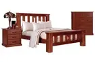 MAICA KING 3 PIECE (BEDSIDE) BEDROOM SUITE - LIGHT MAHOGANY