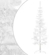 NNEVL Slim Artificial Half Christmas Tree with Stand White 150 cm