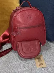 Steve Madden Mini Backpack Purse Carry-on Bag & Wallet Valentines Day Red