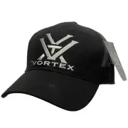 VORTEX Mens Logo Black Baseball Cap Trucker Hat Mesh Back Snapback OSFM