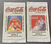 2- 1994 COCA-COLA (SERIES 3) 8 Card Packs Special Factory Sealed Unopened.