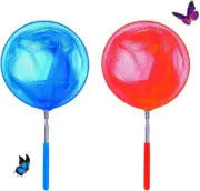 Butterfly Net, 2 PCS Retractable Fishing Nets for Catching Bugs Fish Insect Lady