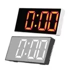 Digital Alarm Clock LED Mirror Electronic Clock USB Power Temperature Humidity