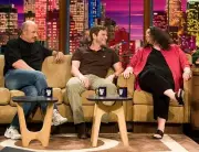 Dr Phil McGraw Aaron Eckhart and Jessical Kirson Television Old Photo