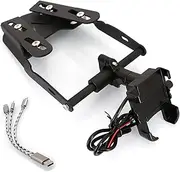Motorcycle Navigation Bracket for Kawasaki V&ersys X300 X-300 Mounting Bar Kit Motorcycle Mobile Navigation Bracket with Adjustable Windshield Phone Mount (Color : A Set of 2)
