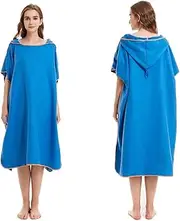 Quick Dry Surf Poncho Changing Towel Robe Hoodie for Adults Men Women,Microfiber Beach Wetsuit Tops Surfing Swimming Bathing Parka -One Size Fits All