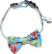 Cabilock Delicate Cat Collar with Bowknot Wear Resistant Stylish Kitten Accessory for All Occasions High Grade Lightweight Comfortable Creative Carrot Egg