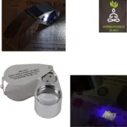 40X25 Magnify Loupe Jewelry Eye Glass Magnifier LED & UV Light Loop Pocket