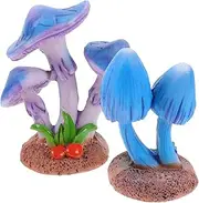 Totority Cute Mushroom Wall Decor Set Mini Resin Mushrooms Garden Ornament for Micro Landscape