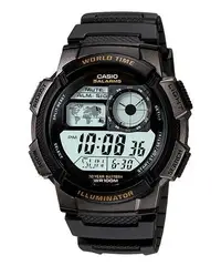 在飛比找Yahoo!奇摩拍賣優惠-CASIO卡西歐10年電力電子錶以飛機儀表板為發想概念(AE