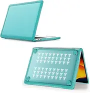 Compatible with MacBook Touch Bar 13" 2016-2019 A1706/A1708/A1988/A1989/A2159 Dual Layer Heavy Duty Protective Plastic Hard Shell Case,Anti-Fingerprint Soft TPU Bumper.Light Blue