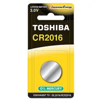 在飛比找PChome24h購物優惠-【東芝Toshiba】CR2016鈕扣型 鋰電池1粒裝 4入