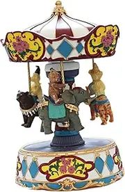 Dickly Musical Carousel Music Box Decoration Lovely Mechanical Music Classic Wind up Musical Box Animals Statue Birthday Gifts