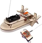 DIY Paddle Wheel Ship Model Students Science Experiments Remote Control Toys