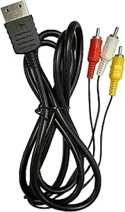 Allone GRG-DCAVBK AV Cable for Dreamcasts, Black, 0.9 x 0.4 x 1.5 inches (2.3 x 1.1 x 3.8 cm), Stereo AV Cable, Convenient to Carry