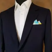 100% Cotton Pre-Folded Pocket Square Handkerchief Insert - Brush Stroke Pattern