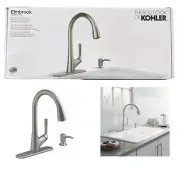 KOHLER Elmbrook R22968-SD-VS Pull-Down Sprayer Kitchen Faucet-Vibrant Stainless