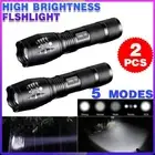 2X Most Powerful 900000LM Tactical 5Mode Zoom Flashlight LED Hunting Focus Torch