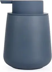 Soap Dispenser, Blue Detergent Dispenser, 350 ml, Ceramic Soap Dispenser with Large Pump Head, Refillable Liquid Soap Dispenser, Soap Dispenser, Suitable for Kitchen, Bathroom, Matt Blue
