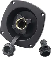 [AMOMD] RV City Water Inlet Reduce Pressure Fresh Water Injection Port Built in Water Stop Valve to Prevent Backflow After Water Stop for RV Tanks Caravan Camper Travel Trailer Motorhomes Part (Black)