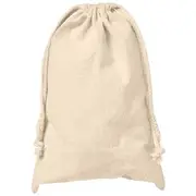 J.Burrows Calico Drawstring Bag 20 x 30cm Natural 10 Pack