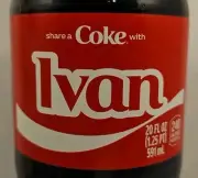 Share A Coke With Ivan 2025 Limited Edition Personalized Coca-Cola Coke Bottle
